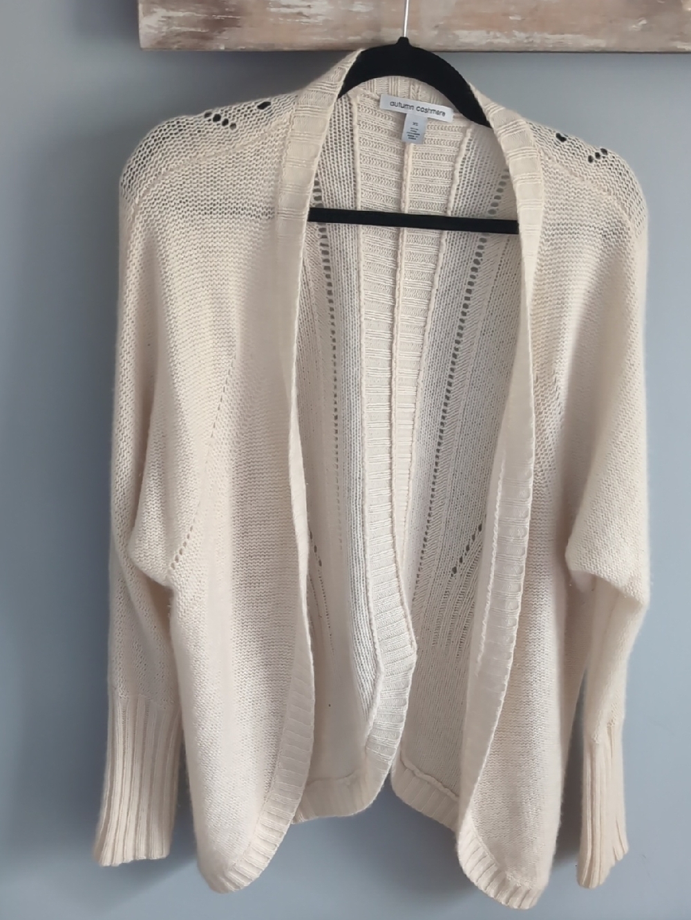 Autumn Cashmere Ivory Open-Front Knit Cardigan